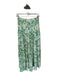 Minkpink Size M Green & White Cotton Floral Drawstring Maxi Tiered Skirt Green & White / M