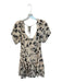 Aster Size M Tan & black Eco vero Puff Short Sleeve balloon hem Tie Back Dress Tan & black / M