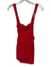Free People Size M Red Cotton Sleeveless Gathered Side Back Tie Dress Red / M