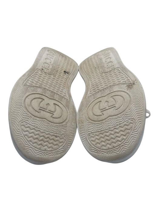 Gucci Shoe Size 38.5 White Leather Upper Perforated Guccissima Low Top Sneakers White / 38.5