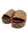 Gucci Shoe Size 37.5 Beige & Burgundy Red textile upper Guccissima Slide Sandals Beige & Burgundy Red / 37.5