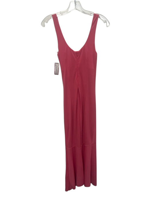 Cinq a Sept Size S Salmon Pink Polyester Blend Sleeveless U Neck Knot Dress Salmon Pink / S