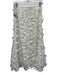 Luminary Size XS White & Iridescent Polyester Side Zip Floral Applique Skirt White & Iridescent / XS