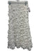 Luminary Size XS White & Iridescent Polyester Side Zip Floral Applique Skirt White & Iridescent / XS