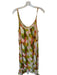 THML Size M Multi Cotton Scoop Back Spaghetti Strap Maxi Tiered Dress Multi / M