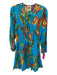 Farm Rio Size Small Blue, Red, Green Cotton Long Sleeve Bananas Swiss Dot Dress Blue, Red, Green / Small