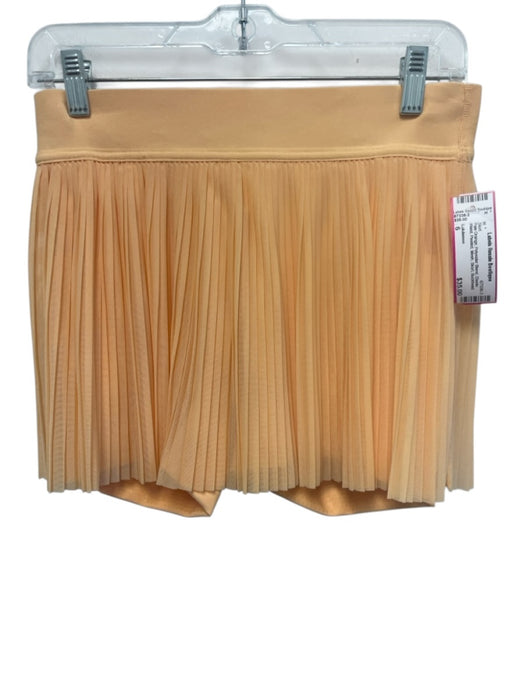 Lululemon Size 6 Pale Orange Polyester Blend Elastic Waist Pleated Mesh Skirt Pale Orange / 6