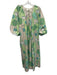 Hyacinth House Size XS Green, Blue, Beige Cotton Long puff sleeve Floral Dress Green, Blue, Beige / XS