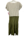 Veronica Beard Jeans Size Medium Green & White Cotton Short Sleeve Striped Dress Green & White / Medium