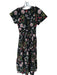 Anthropologie Size S Black & Multi Cotton Floral V Neck Smocked Waist Maxi Dress Black & Multi / S