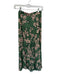 Kachel x Anthropologie Size 0 Green & Peach Viscose Floral Maxi Front Slit Skirt Green & Peach / 0