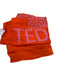 Ted Baker Pink & Orange Rectangle Floral & Abstract Logo Rolled Edges scarf Pink & Orange / Large