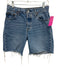 Levi's Size 25 Medium Wash Cotton Denim Raw Hem Button Fly Bermuda Shorts Medium Wash / 25