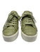 Vince Shoe Size 7.5 Olive Green Embossed Leather Lace Up Low Top Sneakers Olive Green / 7.5