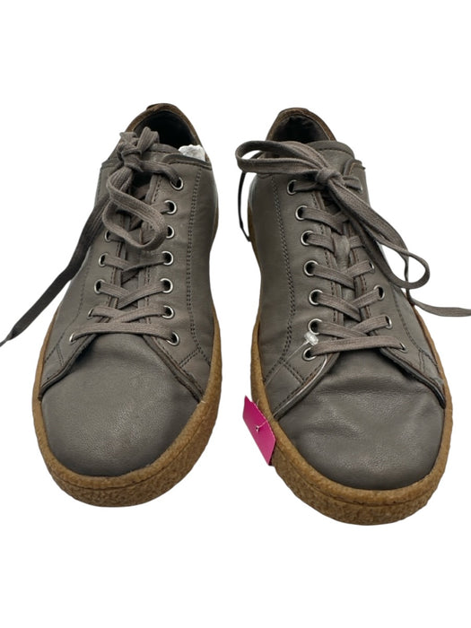 John Varvatos Shoe Size 9.5 Gray Leather Solid Sneaker Men's Shoes Gray / 9.5