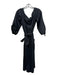 Tibi Size 6 Black Cotton Off Shoulder Long Flare Sleeve Pockets Maxi Dress Black / 6