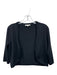 Ann Mashburn Size Large Black Cashmere Extra Fine 3/4 Sleeve Open Front Cardigan Black / Large