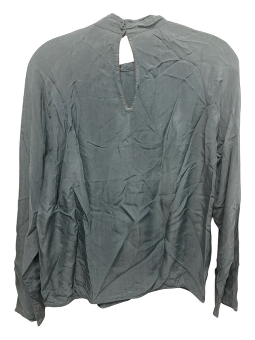 Humanoid Size Small Teal Blue Viscose Blend Long Sleeve Mock Neck Top Teal Blue / Small