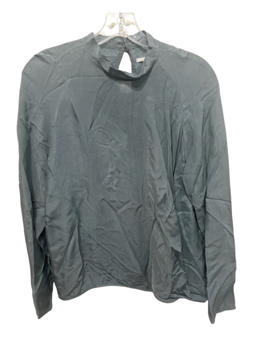 Humanoid Size Small Teal Blue Viscose Blend Long Sleeve Mock Neck Top Teal Blue / Small