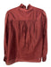 ME + EM Size 6 Red Tencel Blend Long Sleeve Buttons Sash Inc Pleats Top Red / 6