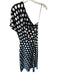 Renee C Size M Black & White Polyester Blend One Shoulder Polka Dot Midi Dress Black & White / M