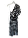 Renee C Size M Black & White Polyester Blend One Shoulder Polka Dot Midi Dress Black & White / M