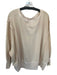 We The Free Size M Tan & Mauve Cotton Long Sleeve Heart distressed Sweatshirt Tan & Mauve / M
