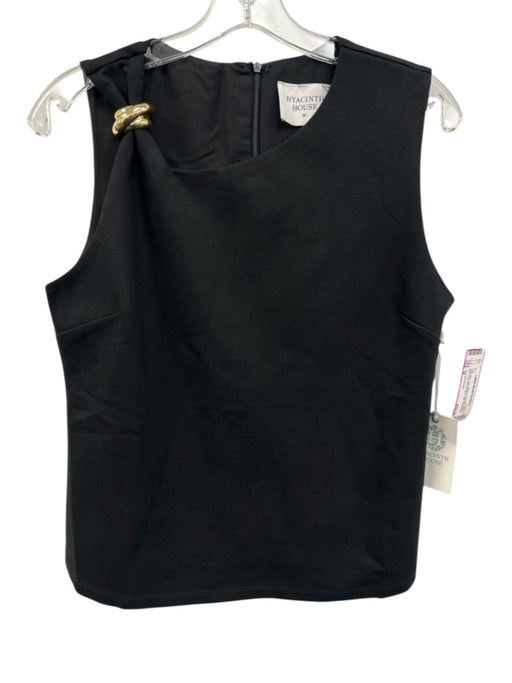 Hyacinth House Size M Black Polyester Blend gold metal accent Back Zip Top Black / M