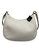 Kate Spade Ivory Pebble Leather Gold Metal Shoulder Bag Purse Ivory / Small