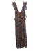 Aqua Size M Black & Multi Polyester Mesh floral Ruffle Sleeve Detail Dress Black & Multi / M