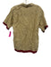 Orlebar Brown NWT Size M Tan & Red Print Linen Solid Button Up Short Sleeve Tan & Red Print / M