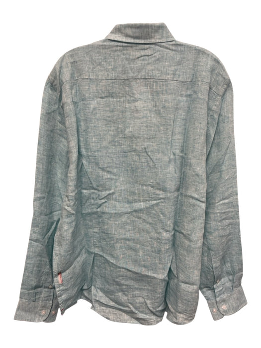 Orlebar Brown NWT Size XXL Light blue Linen Solid Button Up Long Sleeve Shirt Light blue / XXL