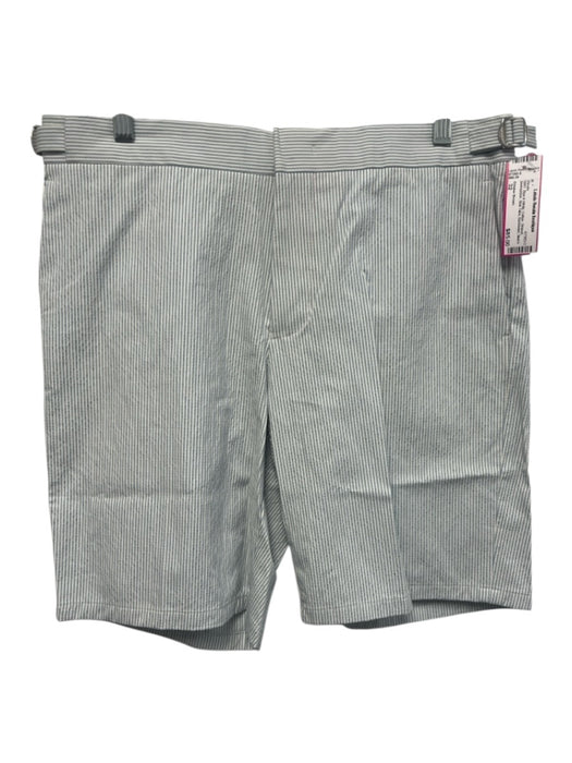 Orlebar Brown NWT Size 32 Blue & White Cotton Striped Seersucker Men's Shorts Blue & White / 32
