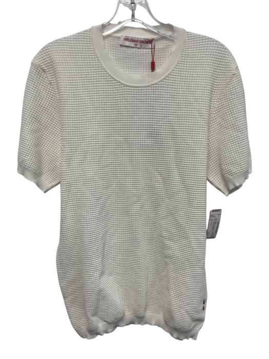 Orlebar Brown NWT Size S White Polyester Blend Knit T shirt Crew Short Sleeve White / S