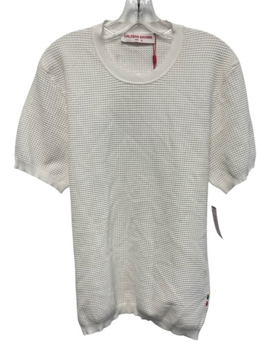 Orlebar Brown NWT Size M White Polyester Blend Knit T shirt Crew Short Sleeve White / M