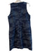 EE Etcetera Size 8 Navy Cotton Blend V Neck Back Zip Sleeveless Floral Dress Navy / 8