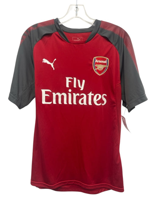 Puma Size M Red Synthetic Solid Athletic Soccer Men's Short Sleeve Red / M