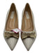 Franco Sarto Shoe Size 7.5 White & Gold Leather Pointed Toe Bow Detail Pumps White & Gold / 7.5