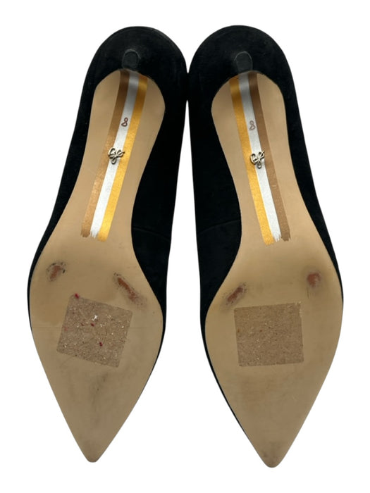 Sam Edelman Shoe Size 8 Black Suede Pointed Toe Kitten Heel Pumps Black / 8