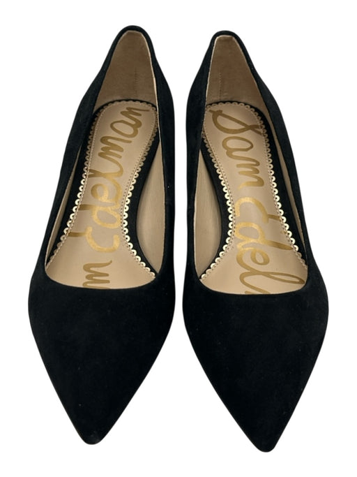 Sam Edelman Shoe Size 8 Black Suede Pointed Toe Kitten Heel Pumps Black / 8