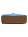Tory Burch Blue & Brown Nylon & Leather Magnetic Closure Logo hand bag Bag Blue & Brown / M