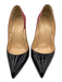 Christian Louboutin Shoe Size 39.5 Black & Red Patent Leather Pointed Toe Pumps Black & Red / 39.5