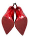 Christian Louboutin Shoe Size 39.5 Black & Red Patent Leather Pointed Toe Pumps Black & Red / 39.5