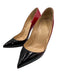 Christian Louboutin Shoe Size 39.5 Black & Red Patent Leather Pointed Toe Pumps Black & Red / 39.5