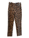Reformation Size 0 Brown & Black Viscose Blend High Rise Side Zip Leopard Pants Brown & Black / 0
