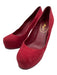 Yves Saint Laurent Shoe Size 36 Burgundy Suede Platform Almond Toe Pumps Burgundy / 36