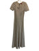 Staud Size 2 Beige Linen Back Zip Unfinished Hem short sleeve Dress Beige / 2