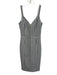 Likely Size 2 Navy & White Print Polyester Gingham Sleeveless Midi Dress Navy & White Print / 2
