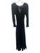 Dissh Size XS Black Missing Fabric Tag Knit Long Sleeve Maxi Dress Black / XS