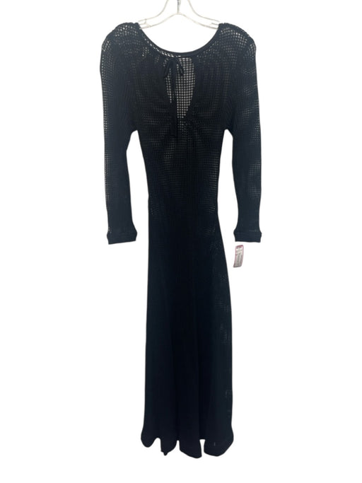 Dissh Size XS Black Missing Fabric Tag Knit Long Sleeve Maxi Dress Black / XS